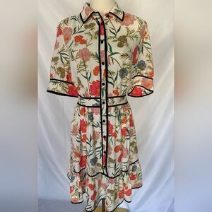 Kate Spade Picnic Perfect Blossom Fluid Shirtdress Size 14